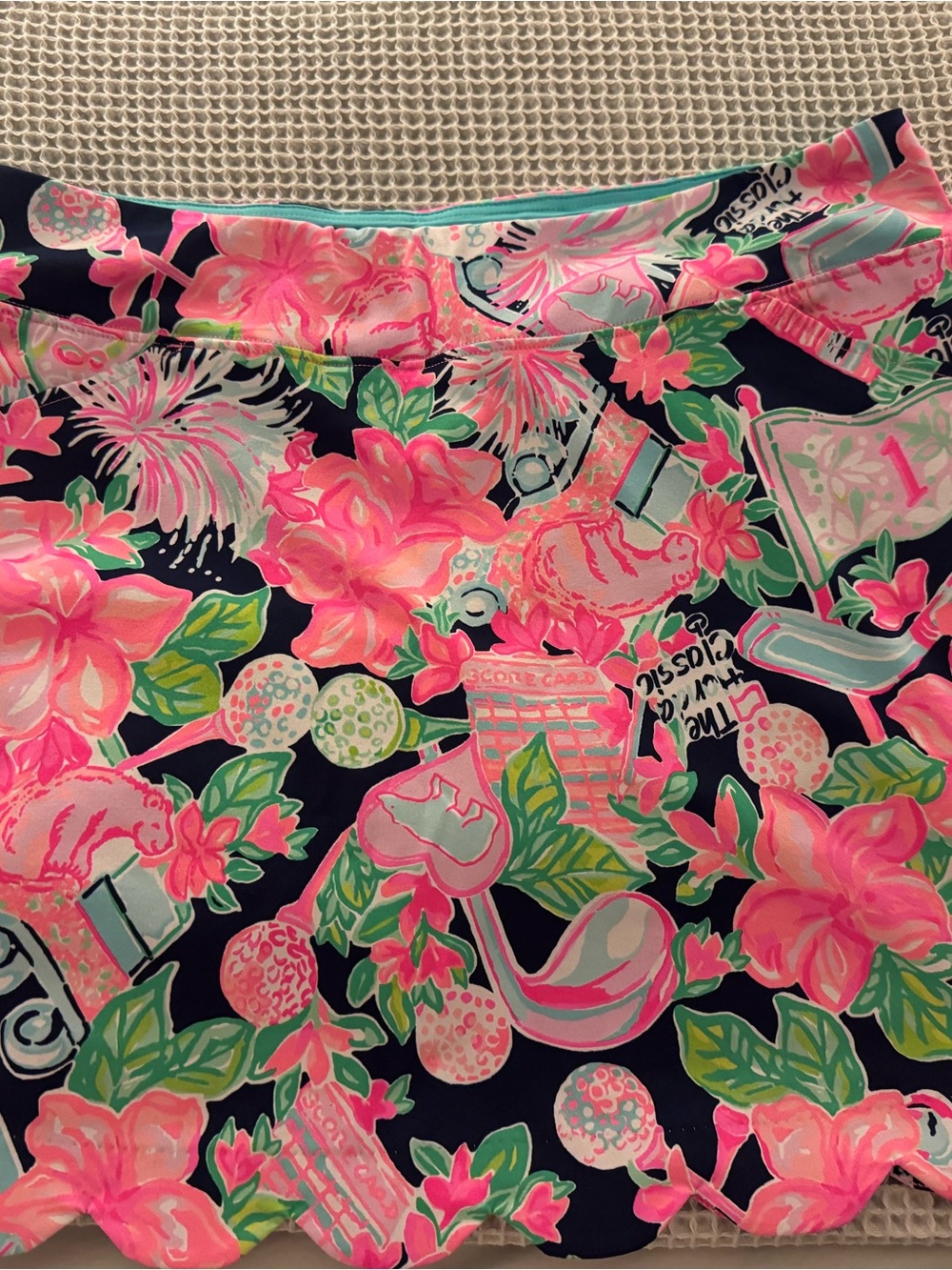 LILLY PULITZER MONICA SCALLOPED GOLF SKORT HONDA CLASSIC EUC 16